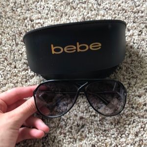 Black aviator sunglasses